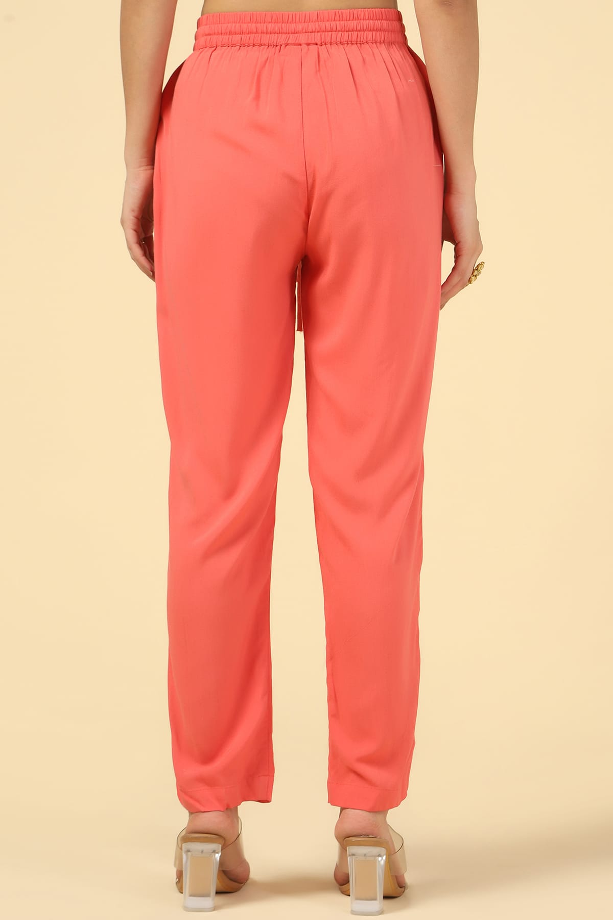 Orange Palazzo Pants For Women