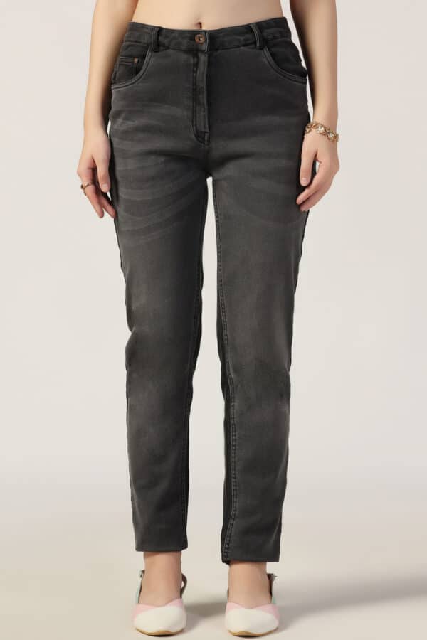 Solid Black Jeans For Women