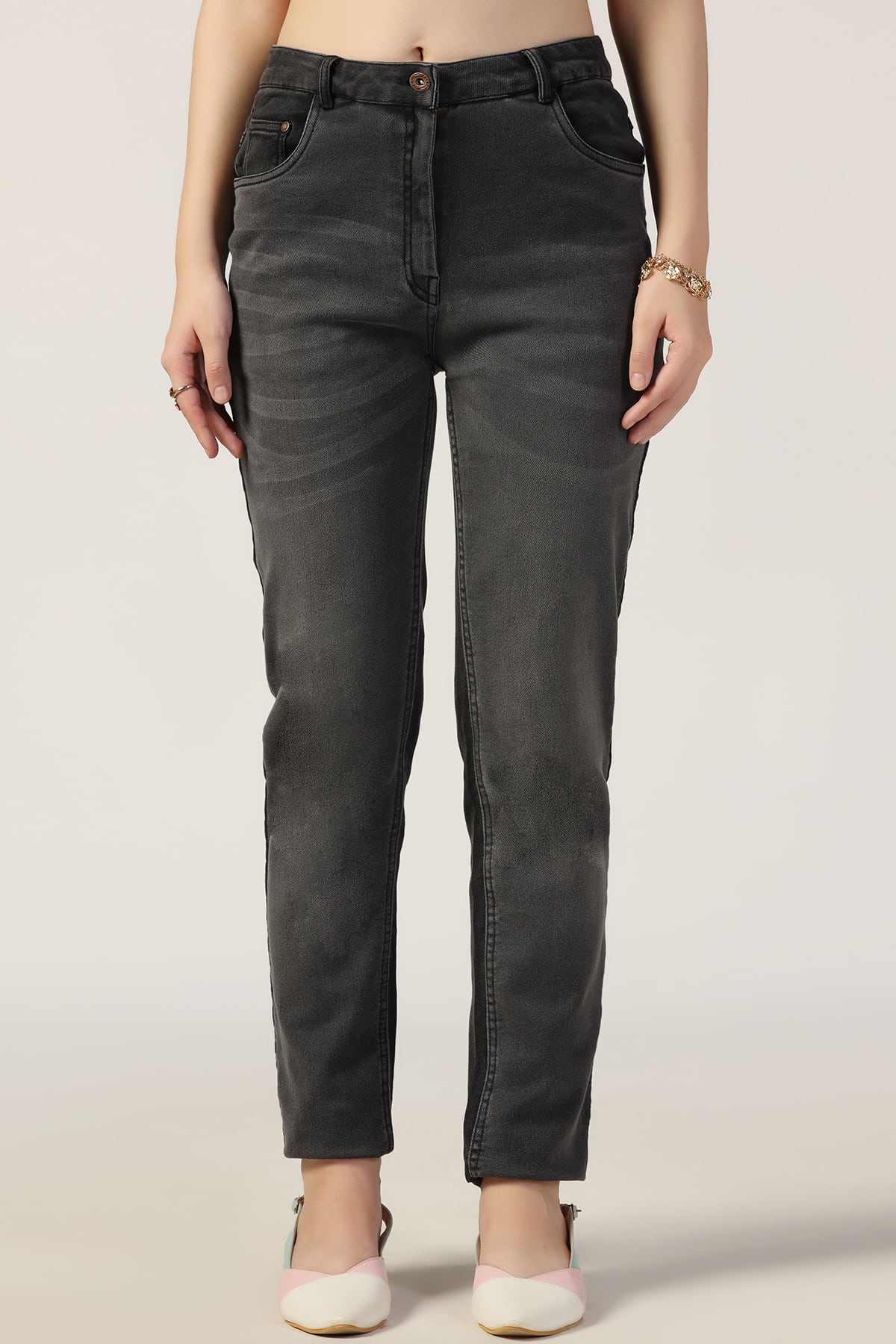Solid Black Jeans For Women