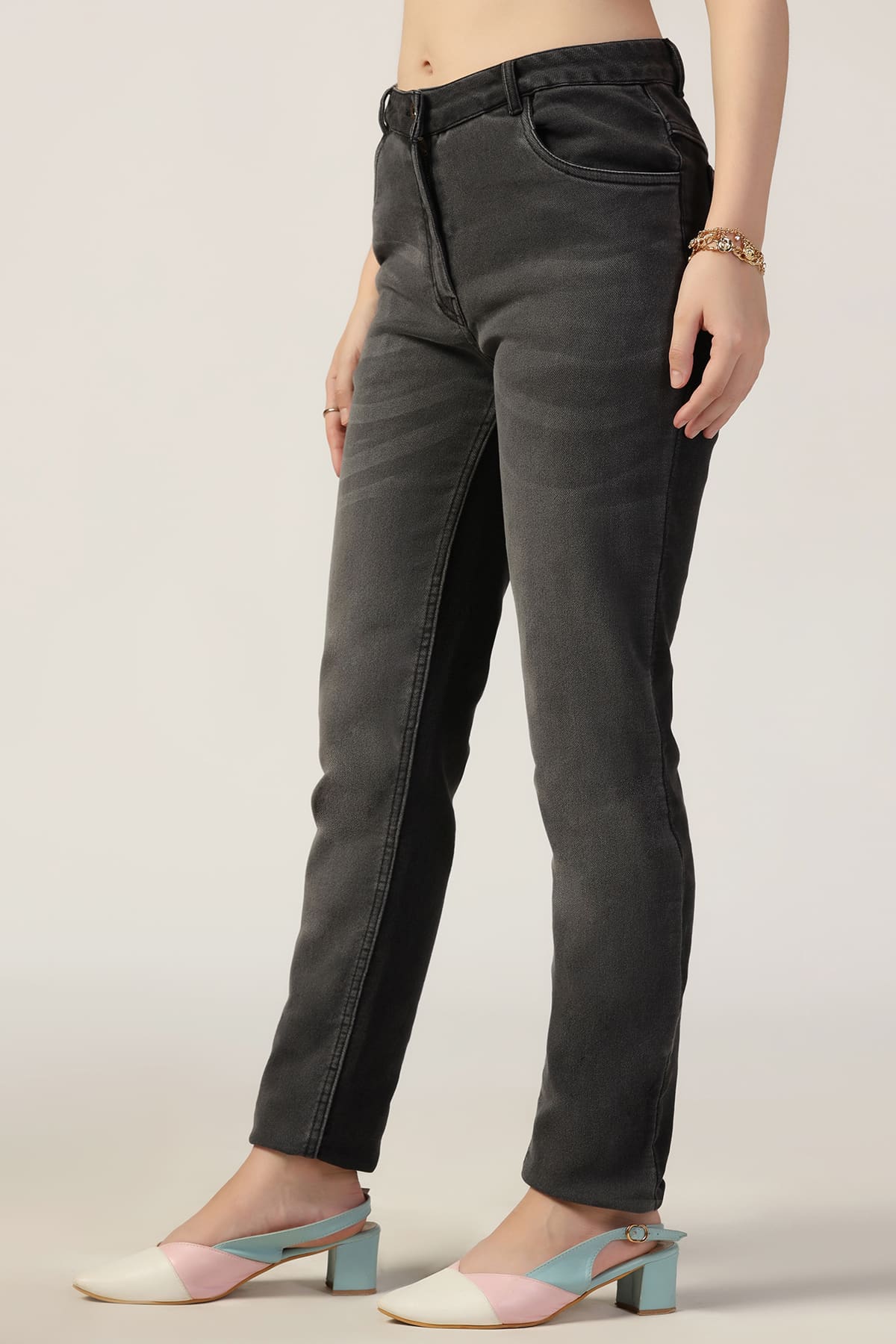 Solid Black Jeans For Women