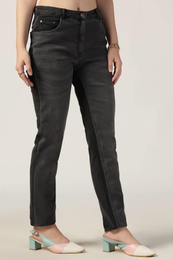Solid Black Jeans For Women