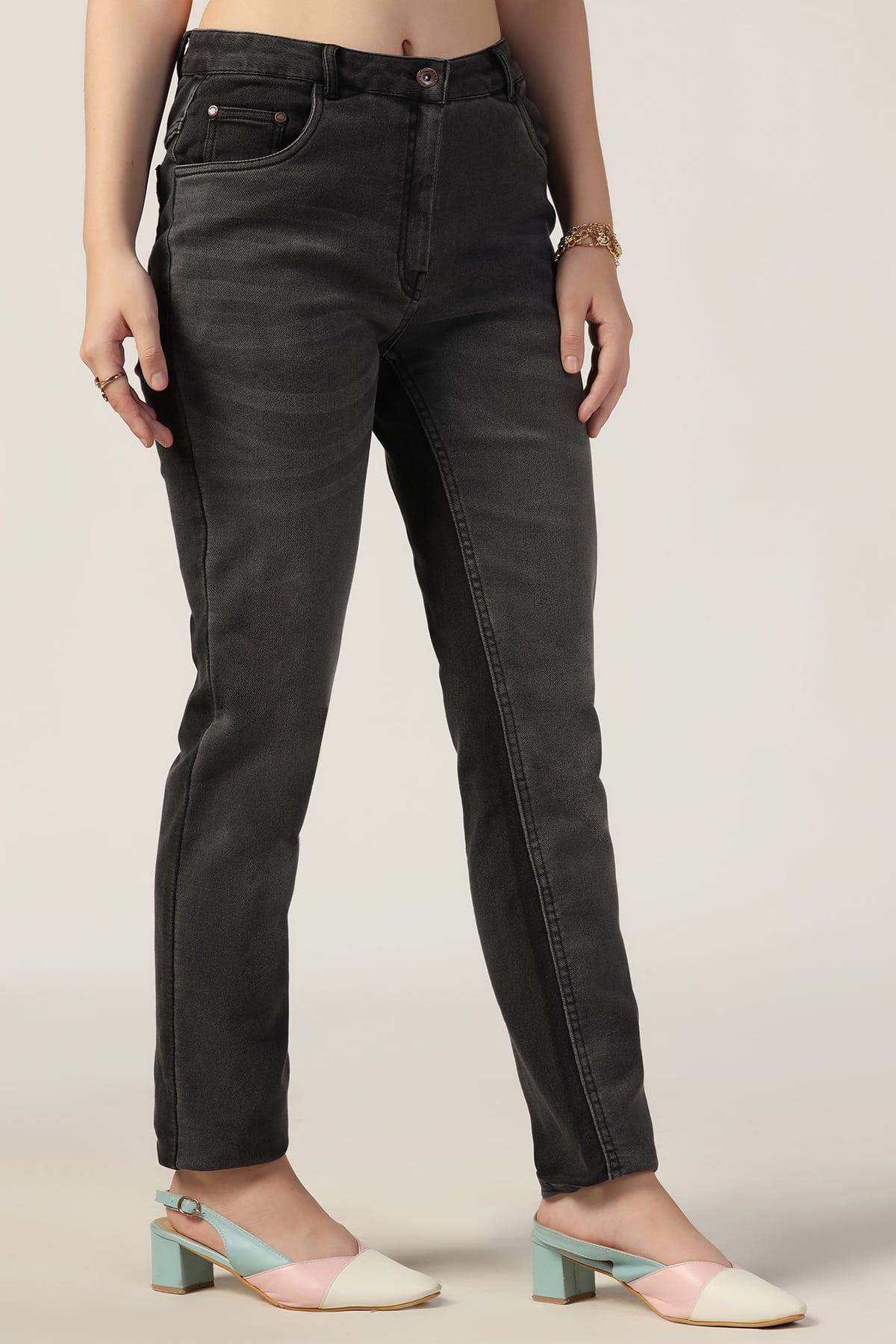 Solid Black Jeans For Women