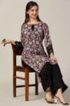 Black Printed Kurti For Women