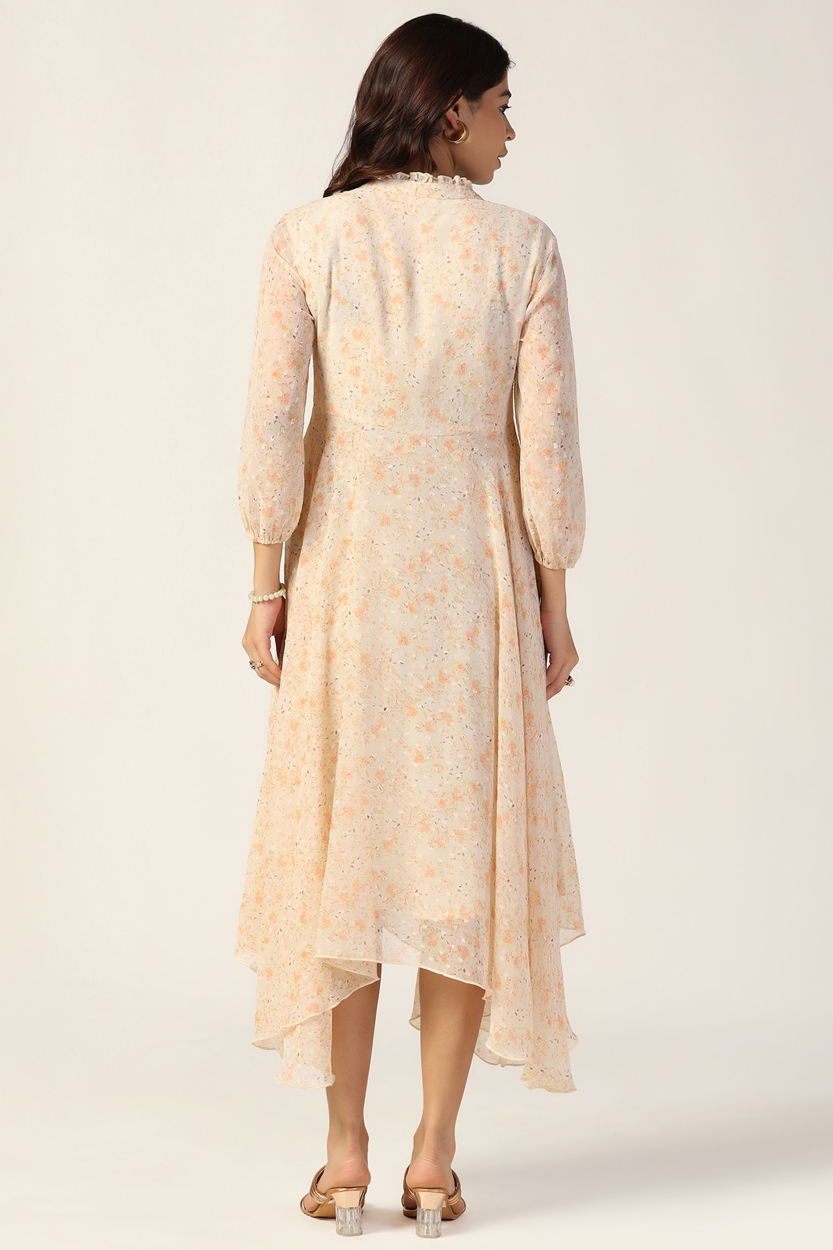 Printed Cream Dresses For Women