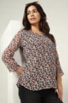 Blue Printed Tops For Women