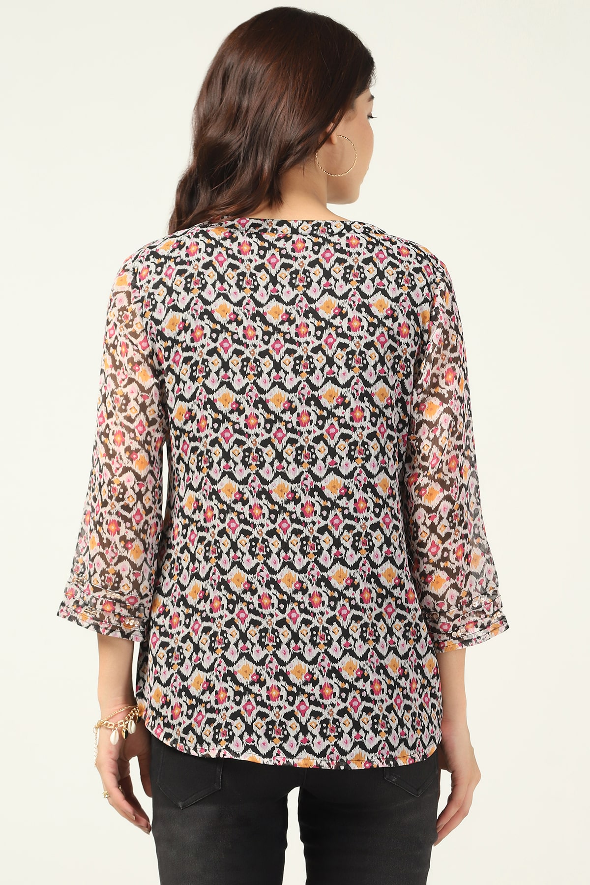 Blue Printed Tops For Women