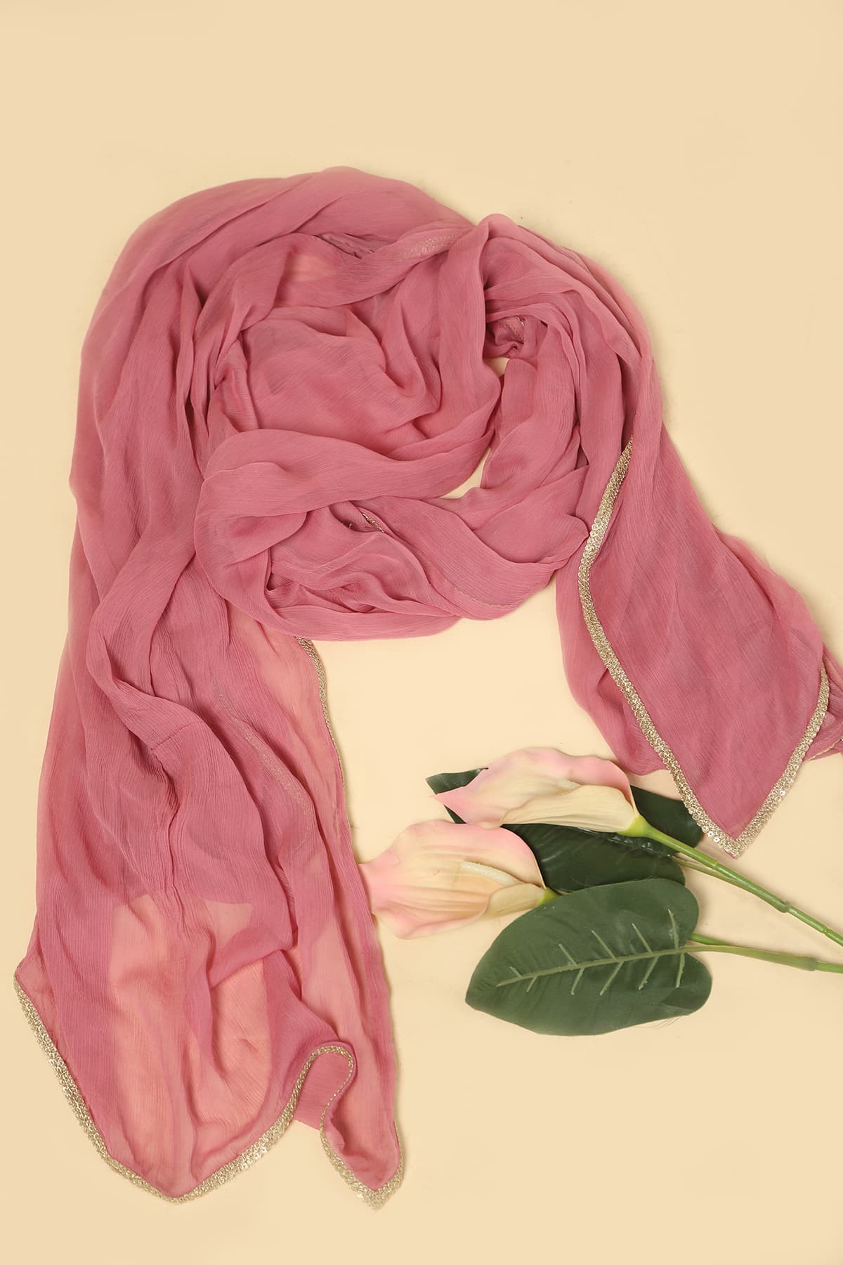Pink Colour Chunni For Women