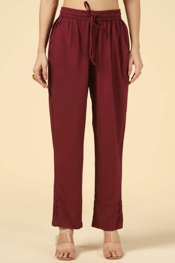 Maroon Palazzo For Women