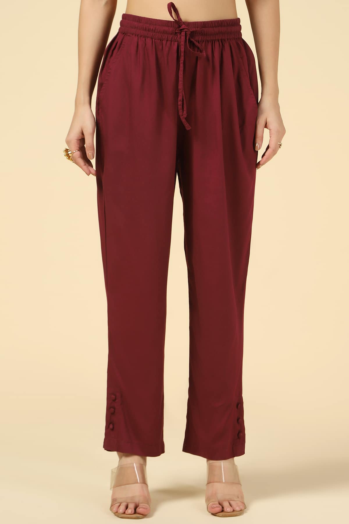 Maroon Palazzo For Women