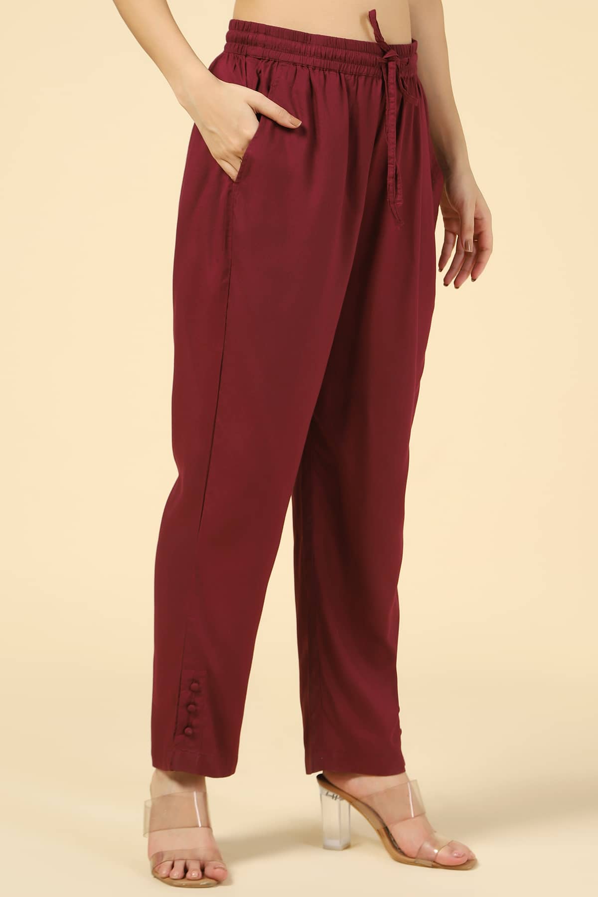 Maroon Palazzo For Women
