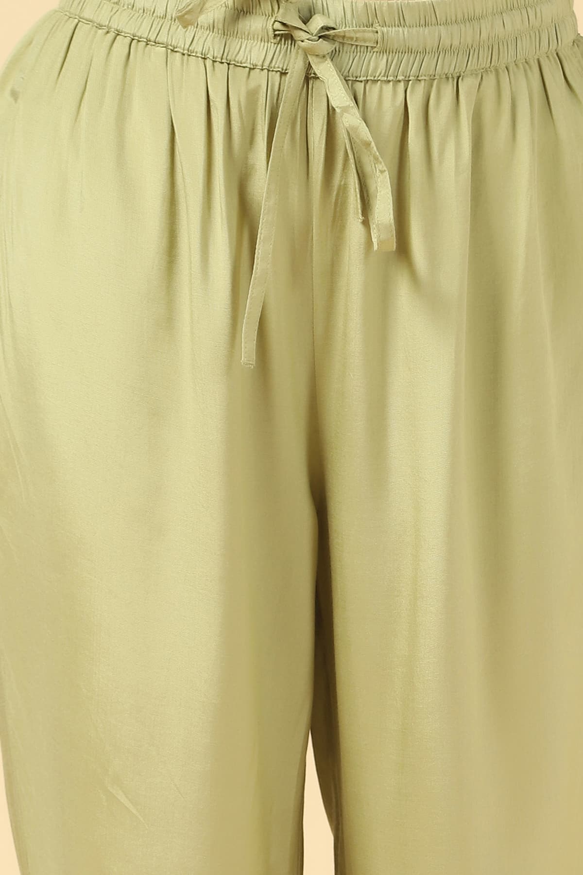 Green Palazzo Pants For Women