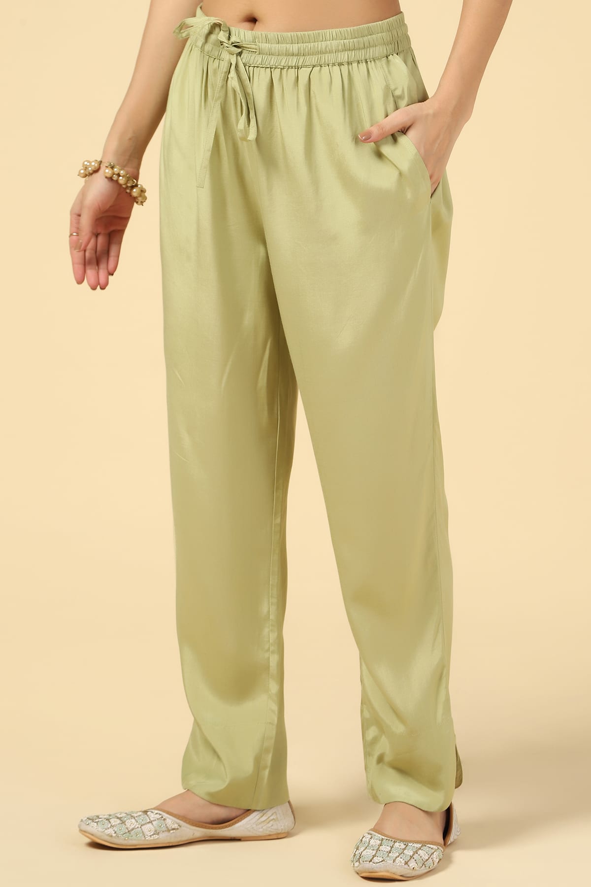 Green Palazzo Pants For Women