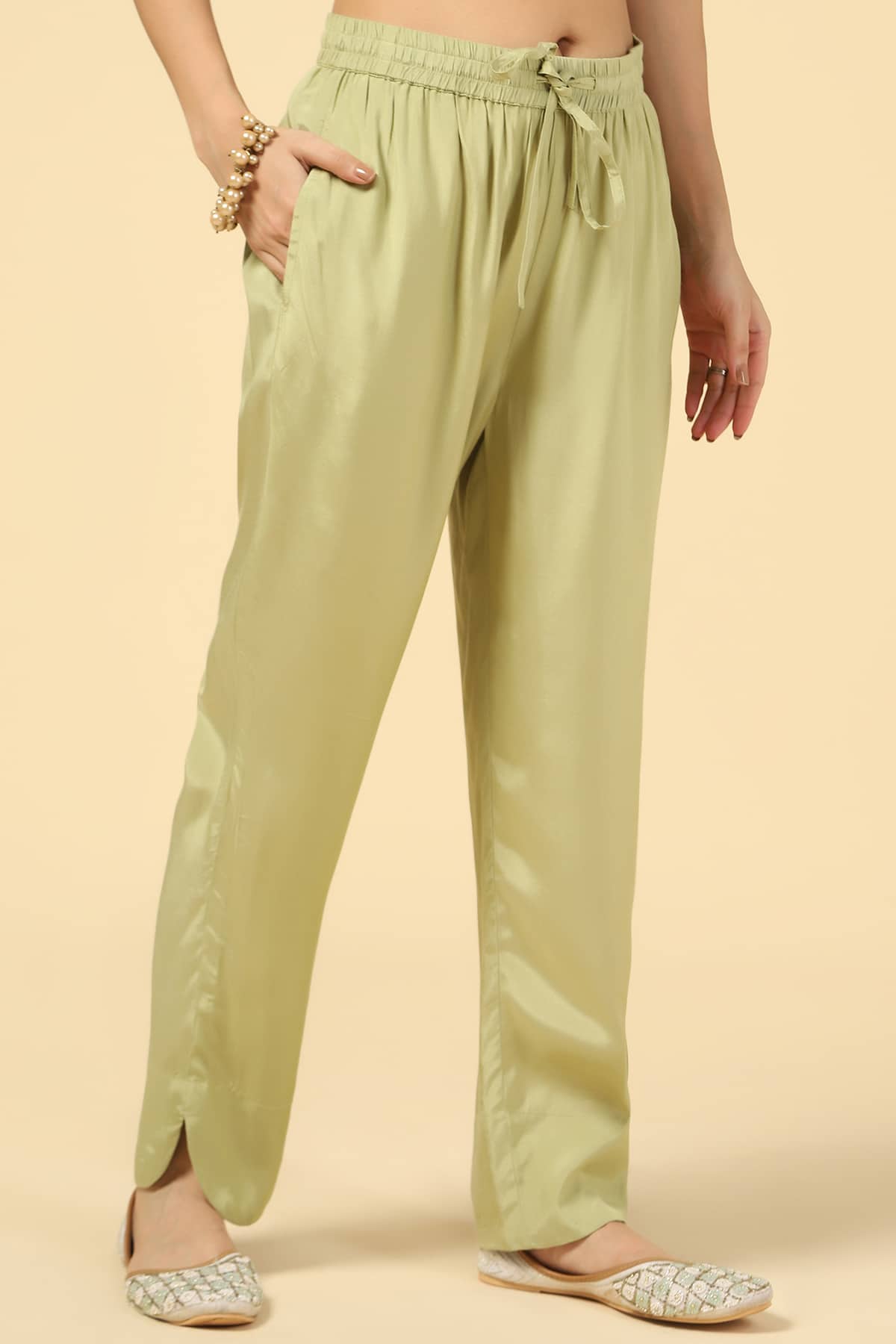 Green Palazzo Pants For Women