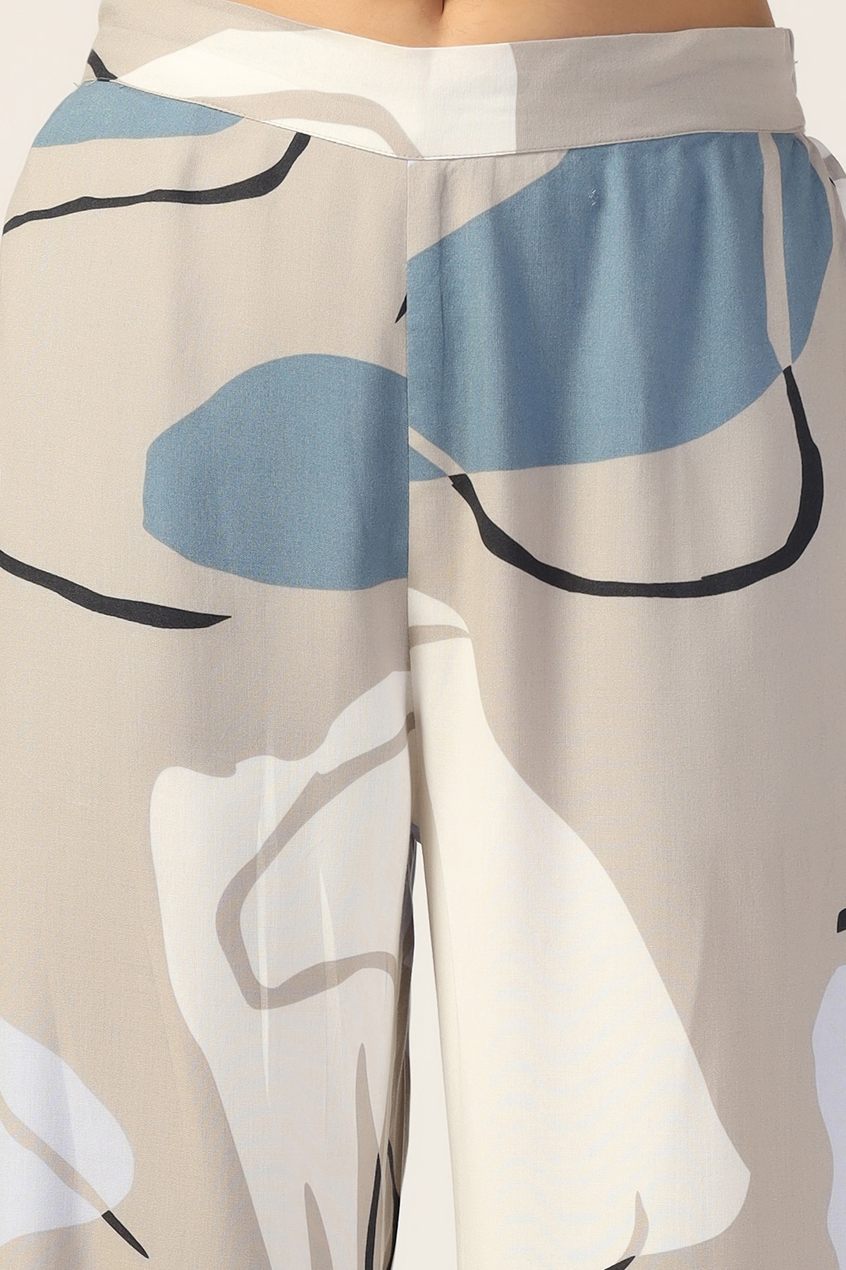 Grey Printed Co Ord Set For Women