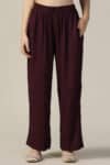 Solid Purple Palazzo For Women