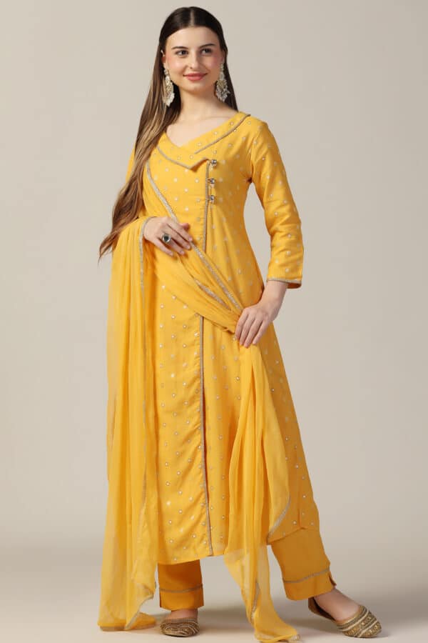 Mustard Colour Kurta For Ladies