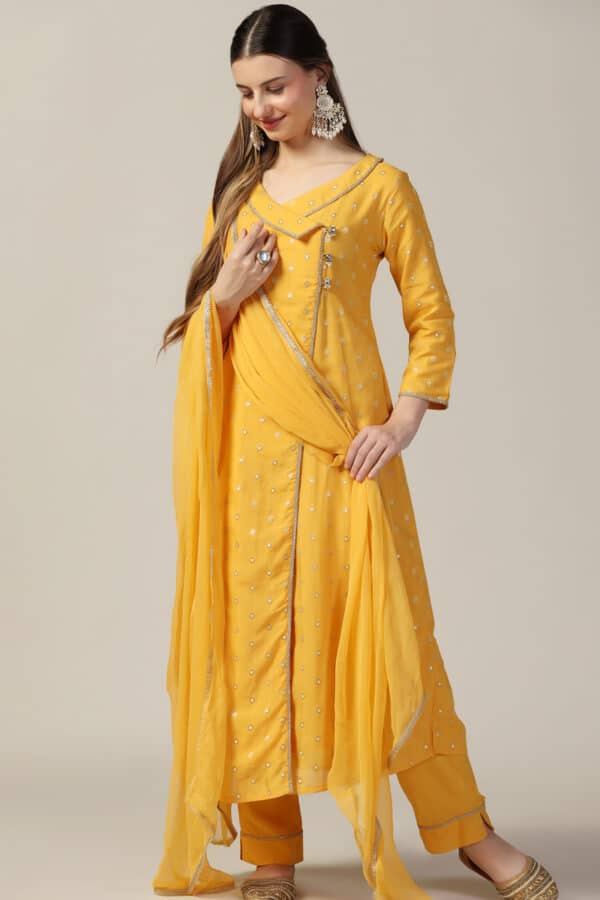 Mustard Colour Kurta For Ladies
