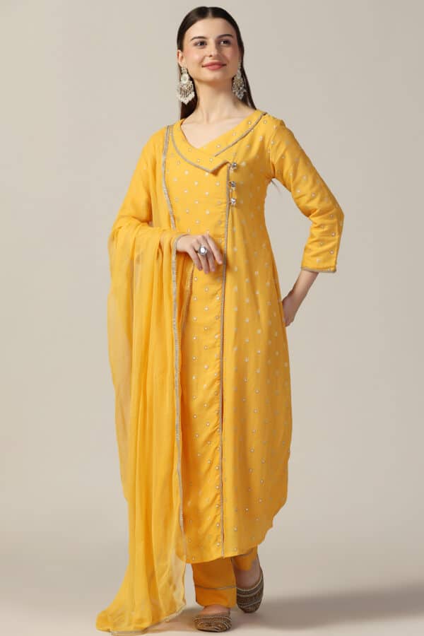 Mustard Colour Kurta For Ladies