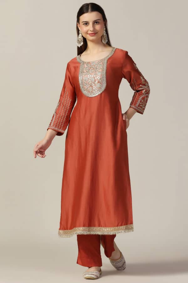 Rust Colour Kurti For Women