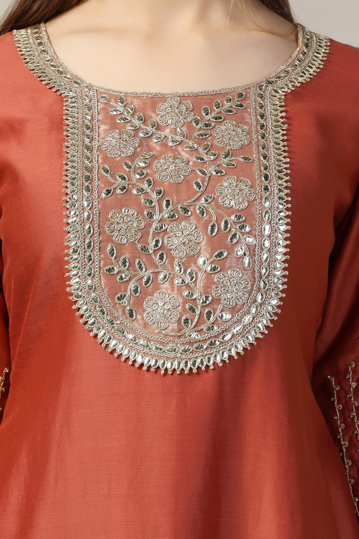Rust Colour Kurti For Women