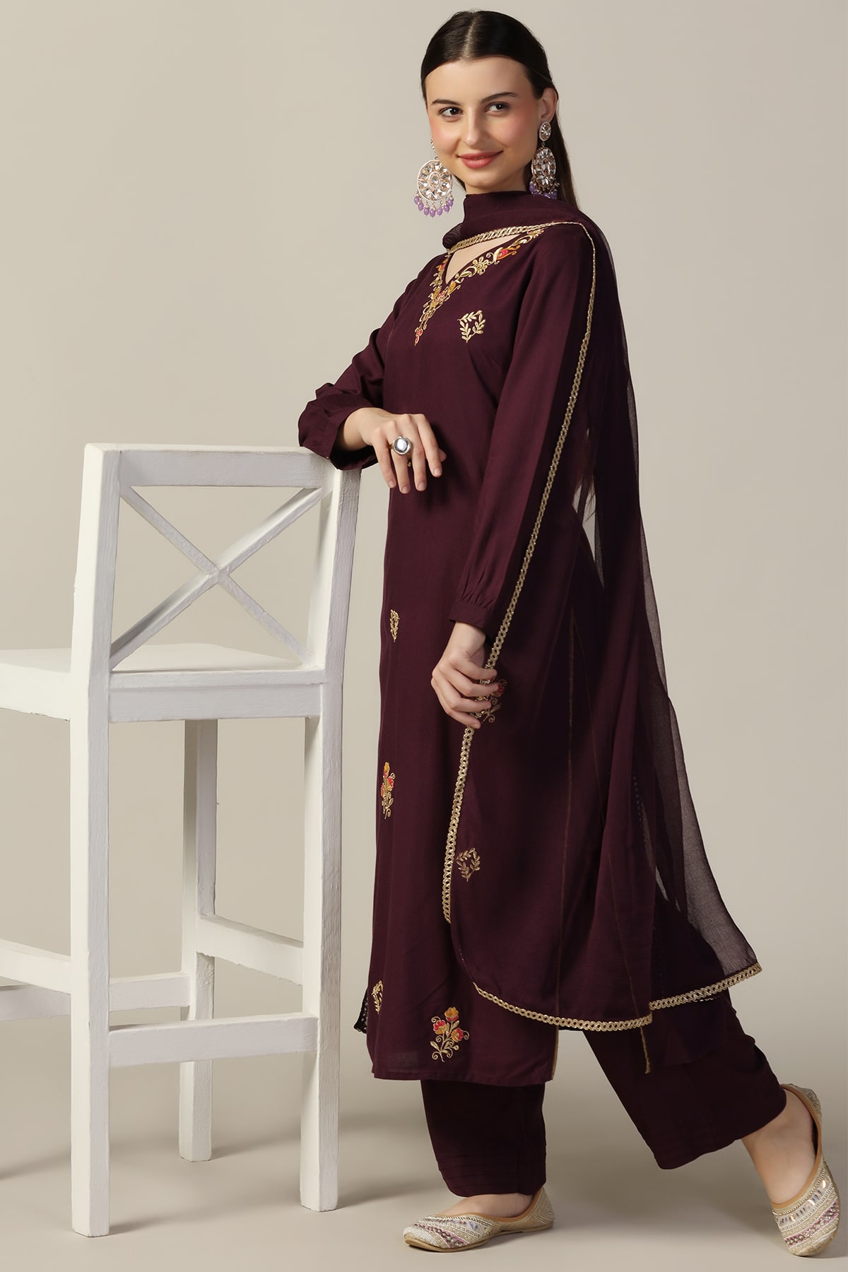 Purple Colour Kurti For Women
