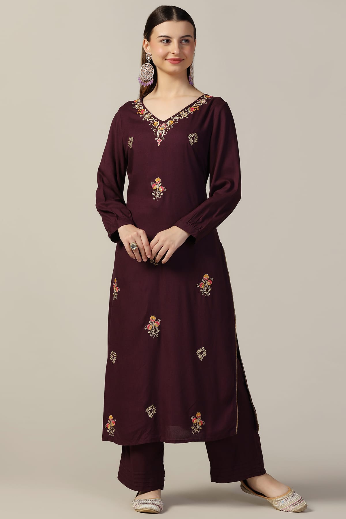 Purple Colour Kurti For Women