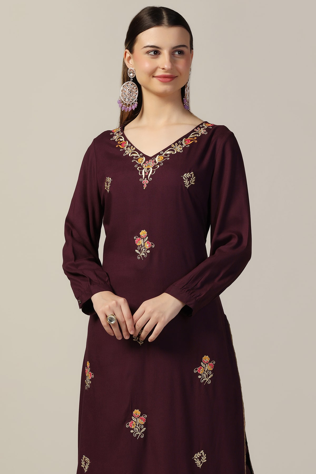 Purple Colour Kurti For Women