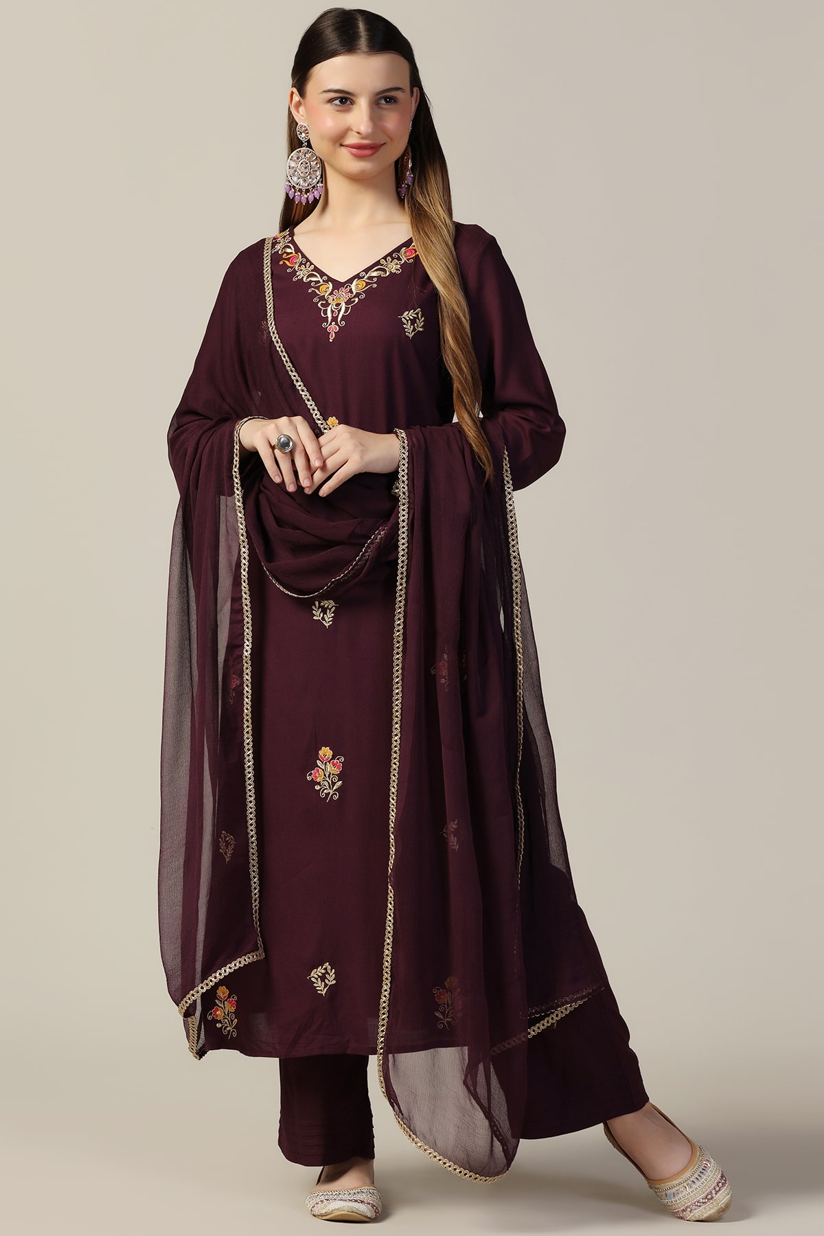 Purple Colour Kurti For Women