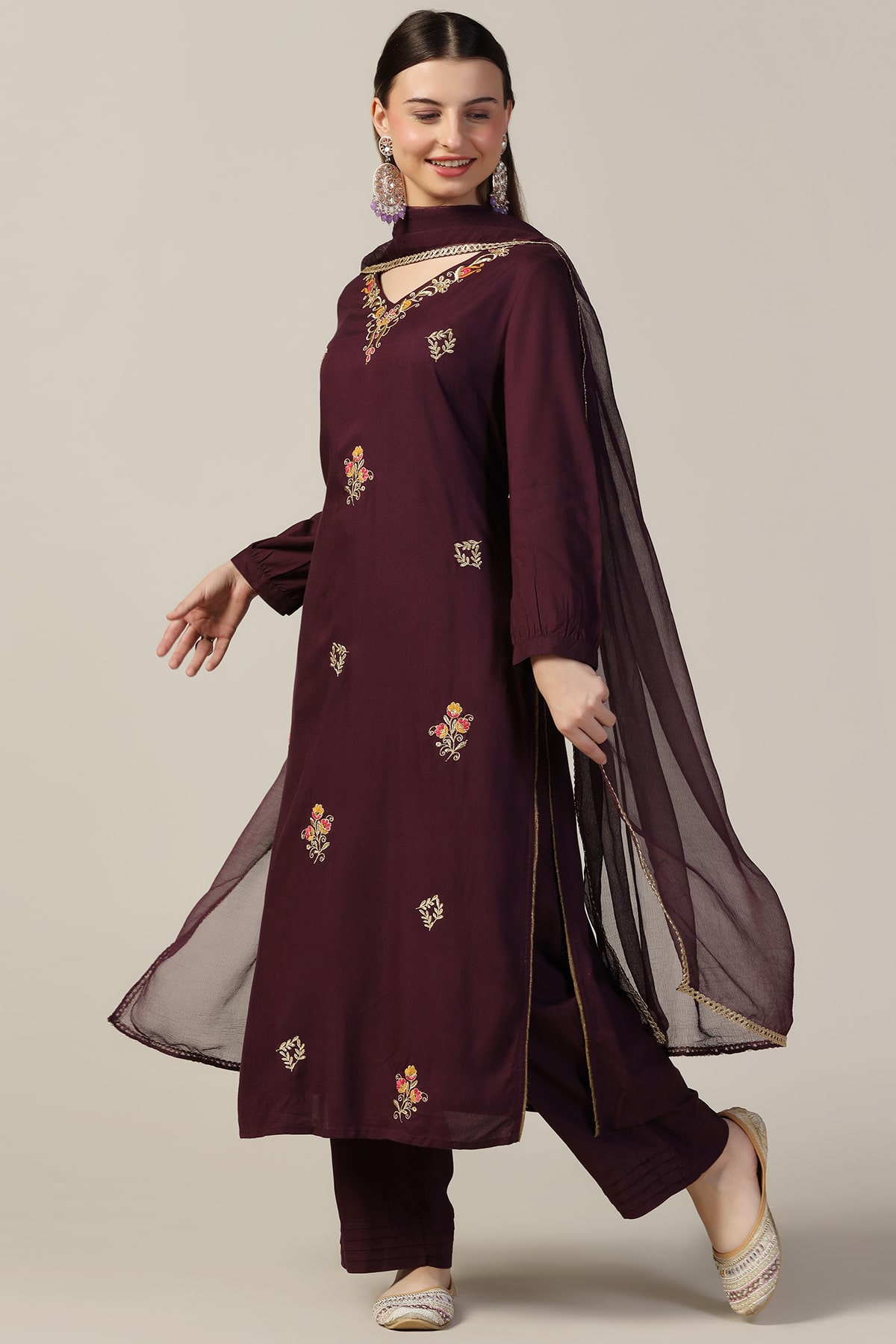 Purple Colour Kurti For Women
