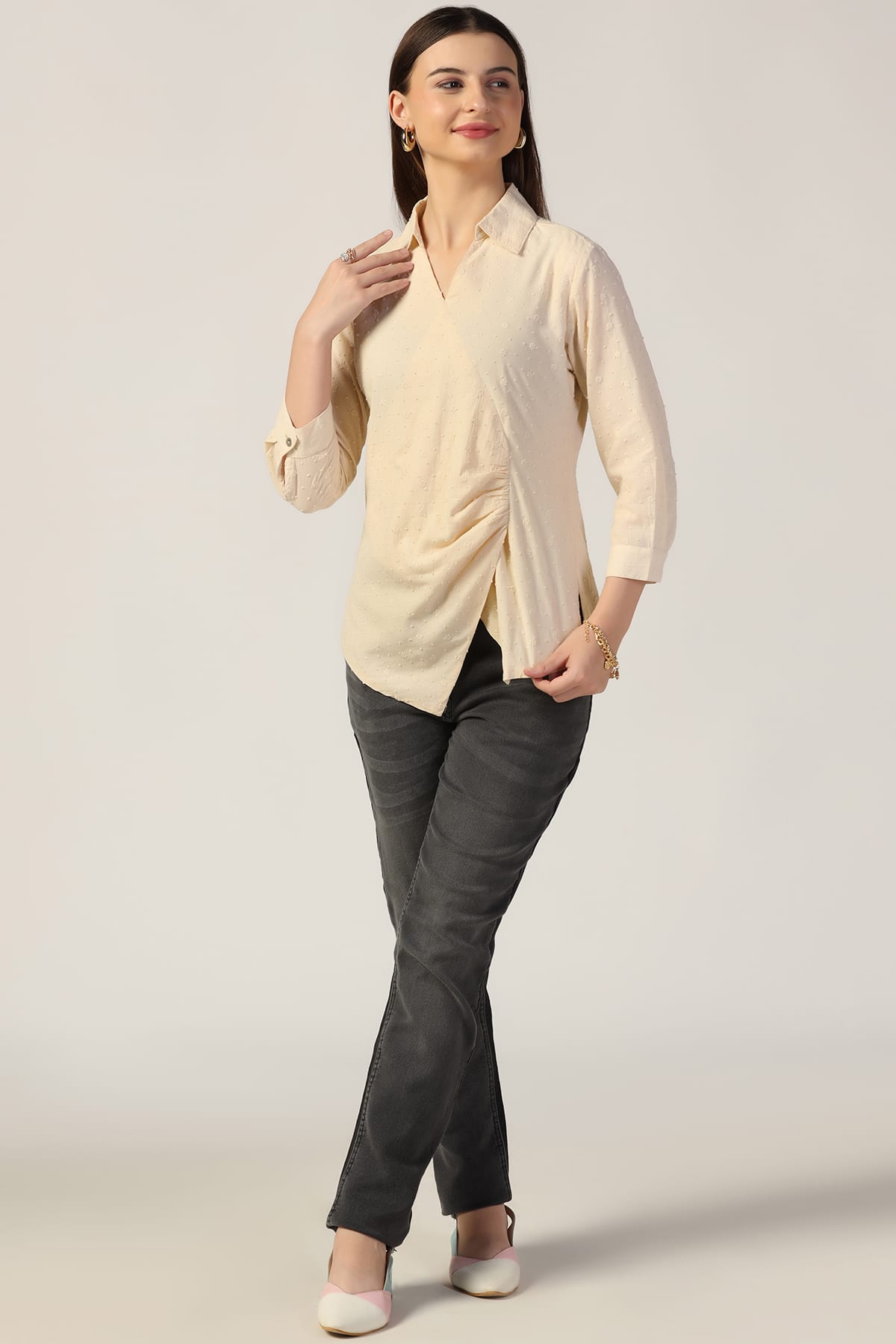 Beige Color Tops For Women
