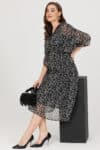 Printed Black Kaftan For Women