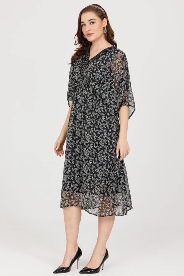 Printed Black Kaftan For Women