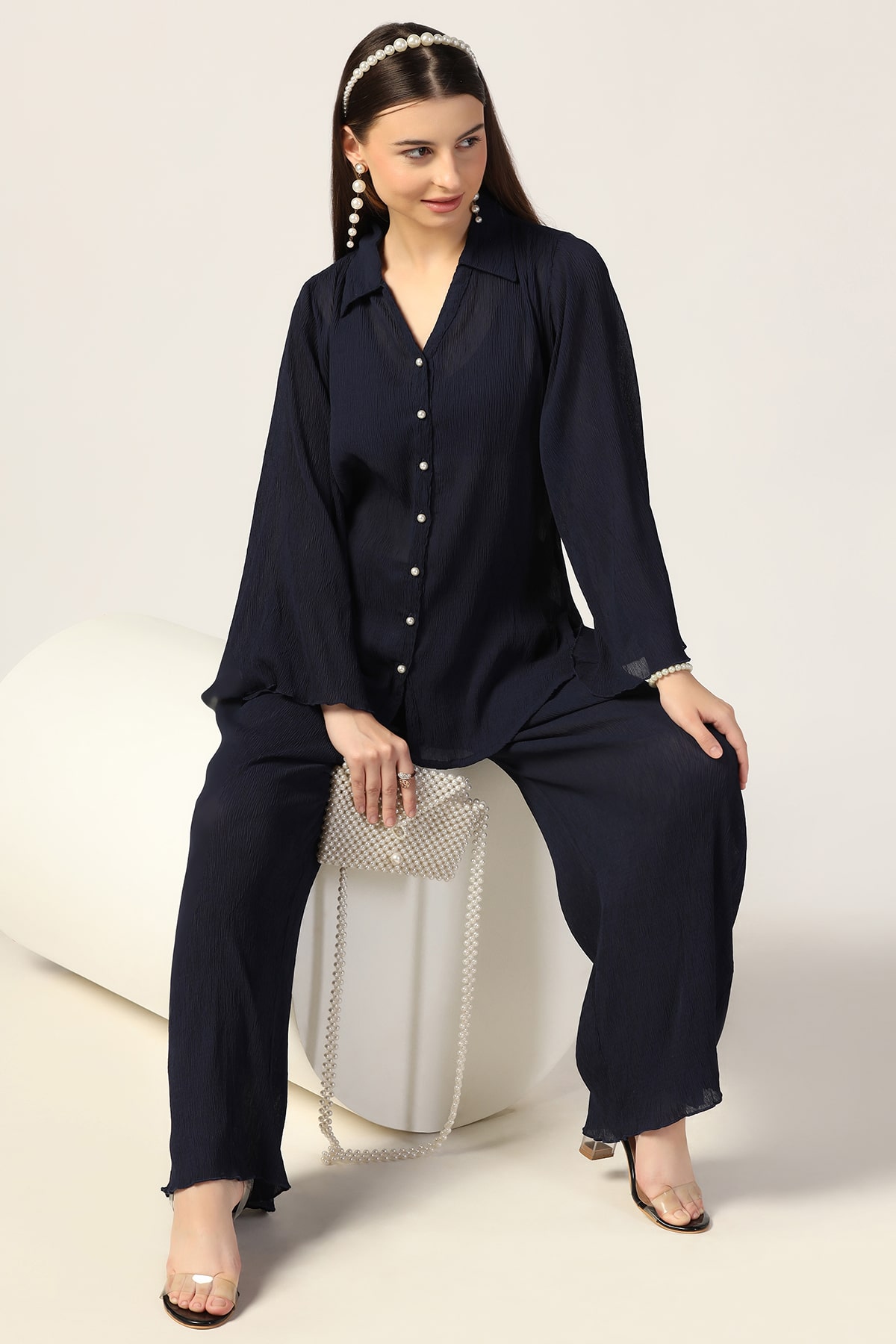 Blue Co Ord Top For Women