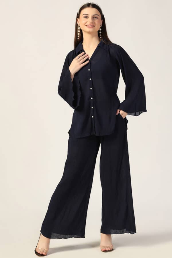 Blue Co Ord Top For Women