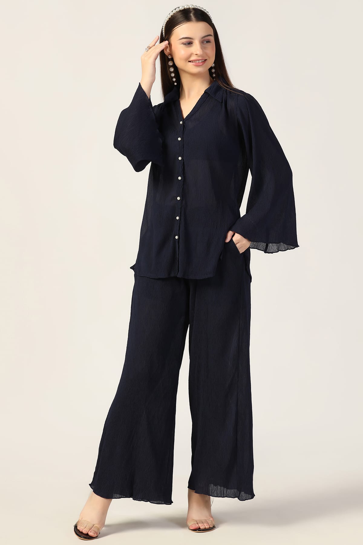 Blue Co Ord Top For Women