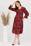 Black And Coral Dress For Women