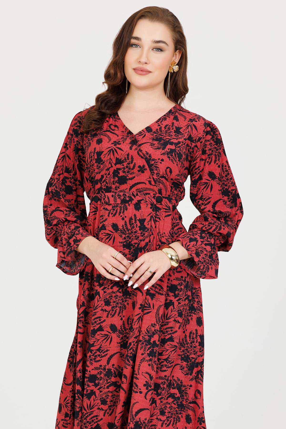 Black And Coral Dress For Women