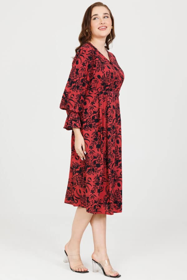 Black And Coral Dress For Women
