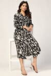 Printed Black Dress For Women