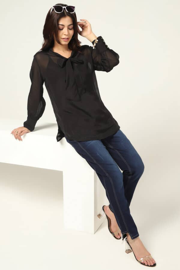 Casual Black Top Women