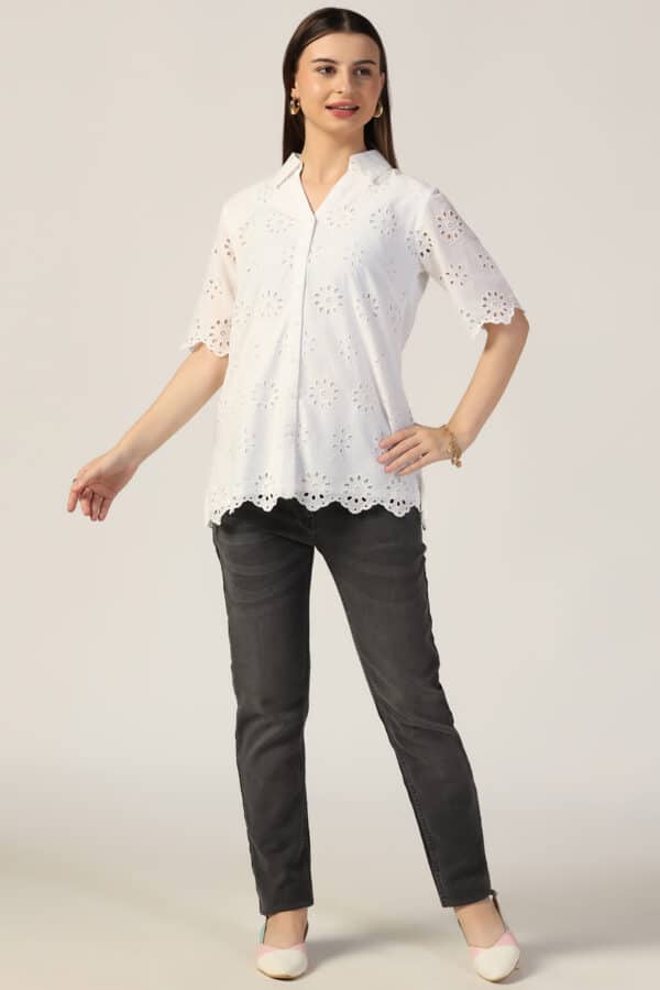 white colour tops for ladies