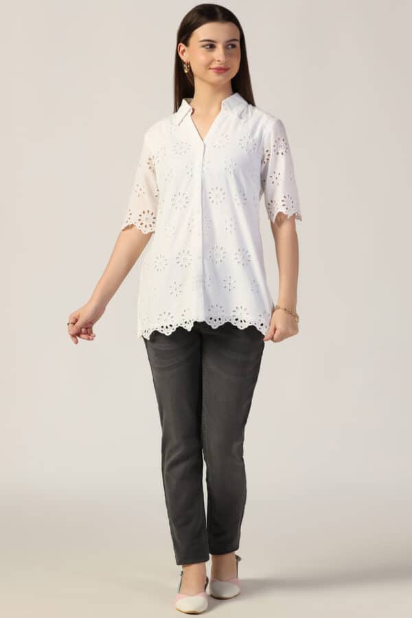 white colour tops for ladies