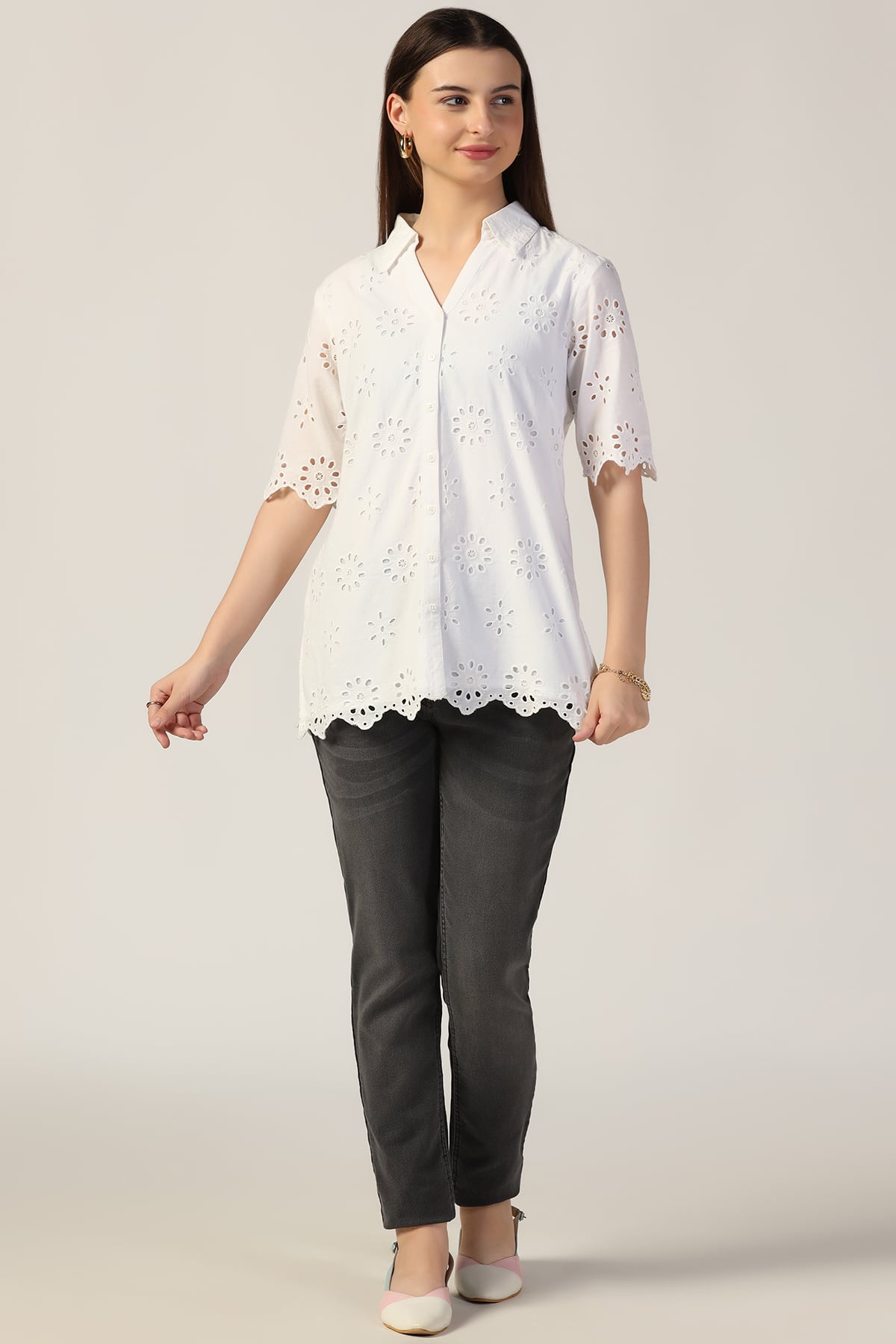 white colour tops for ladies
