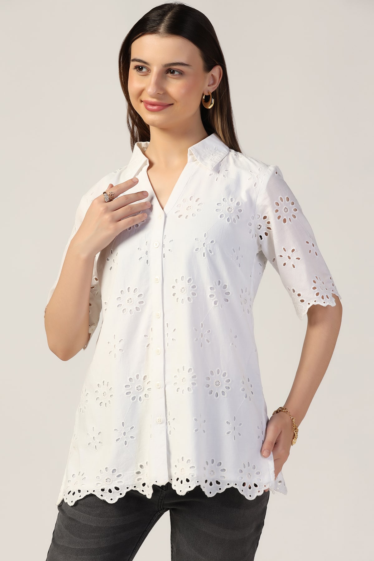 white colour tops for ladies