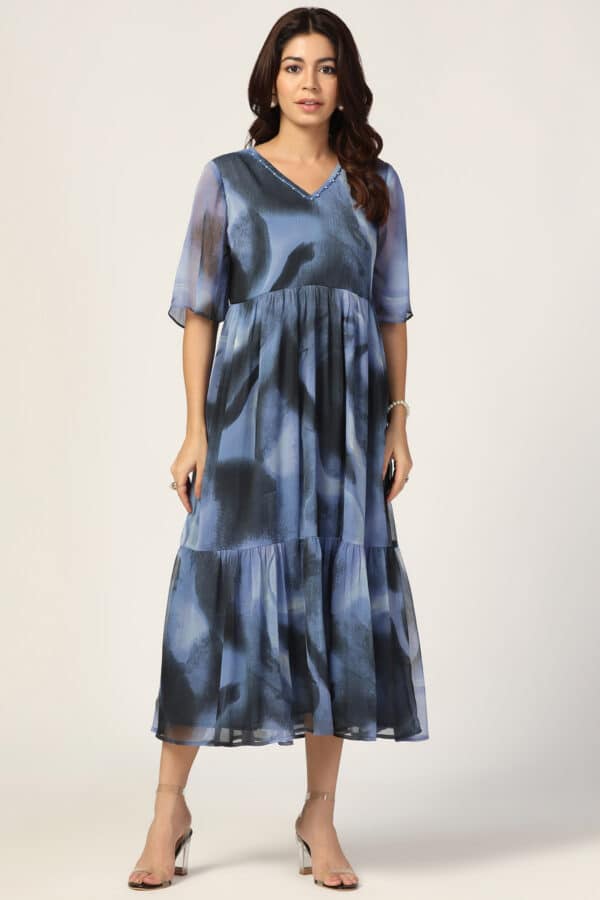 Blue And Black Dress For Women