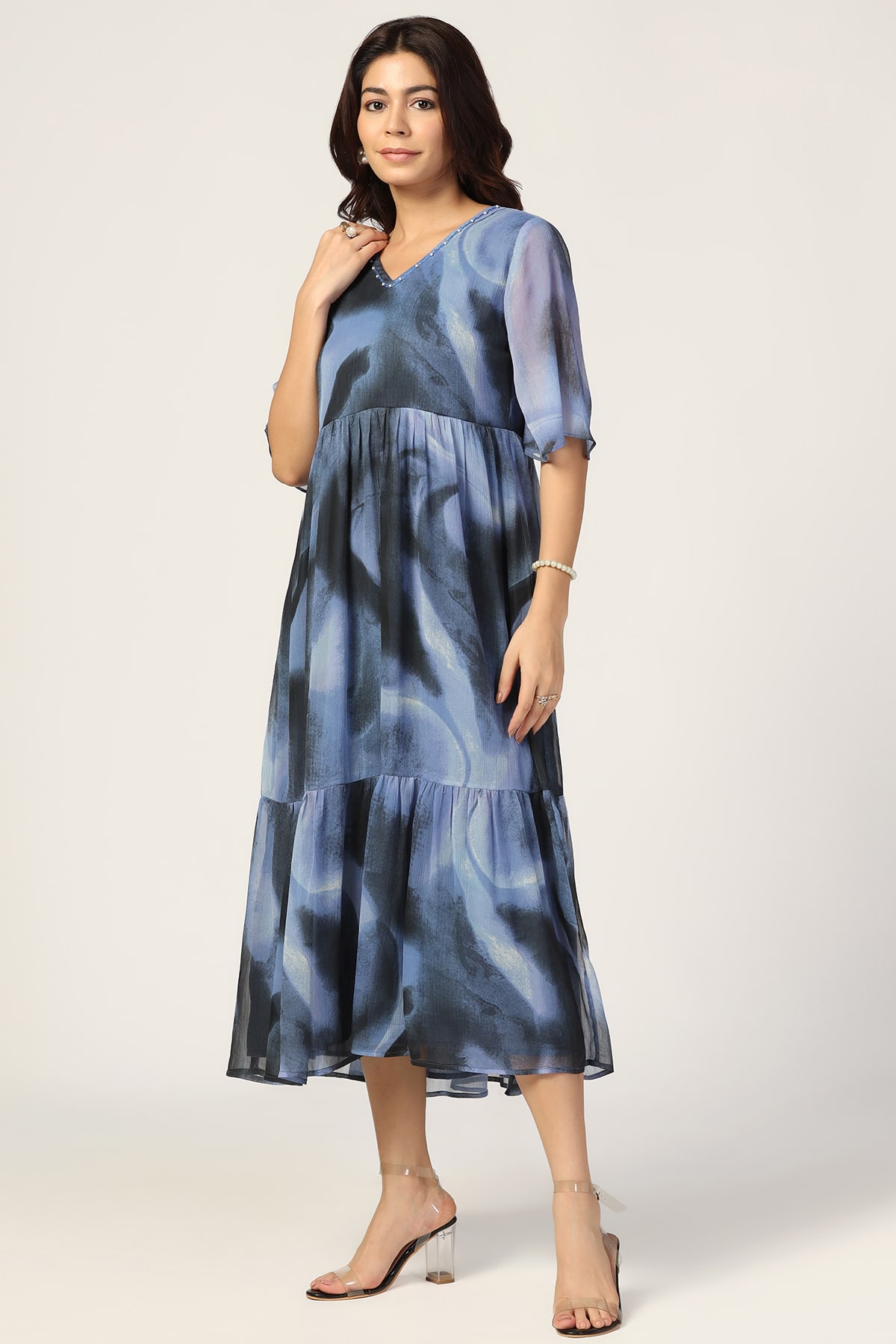 Blue And Black Dress For Women