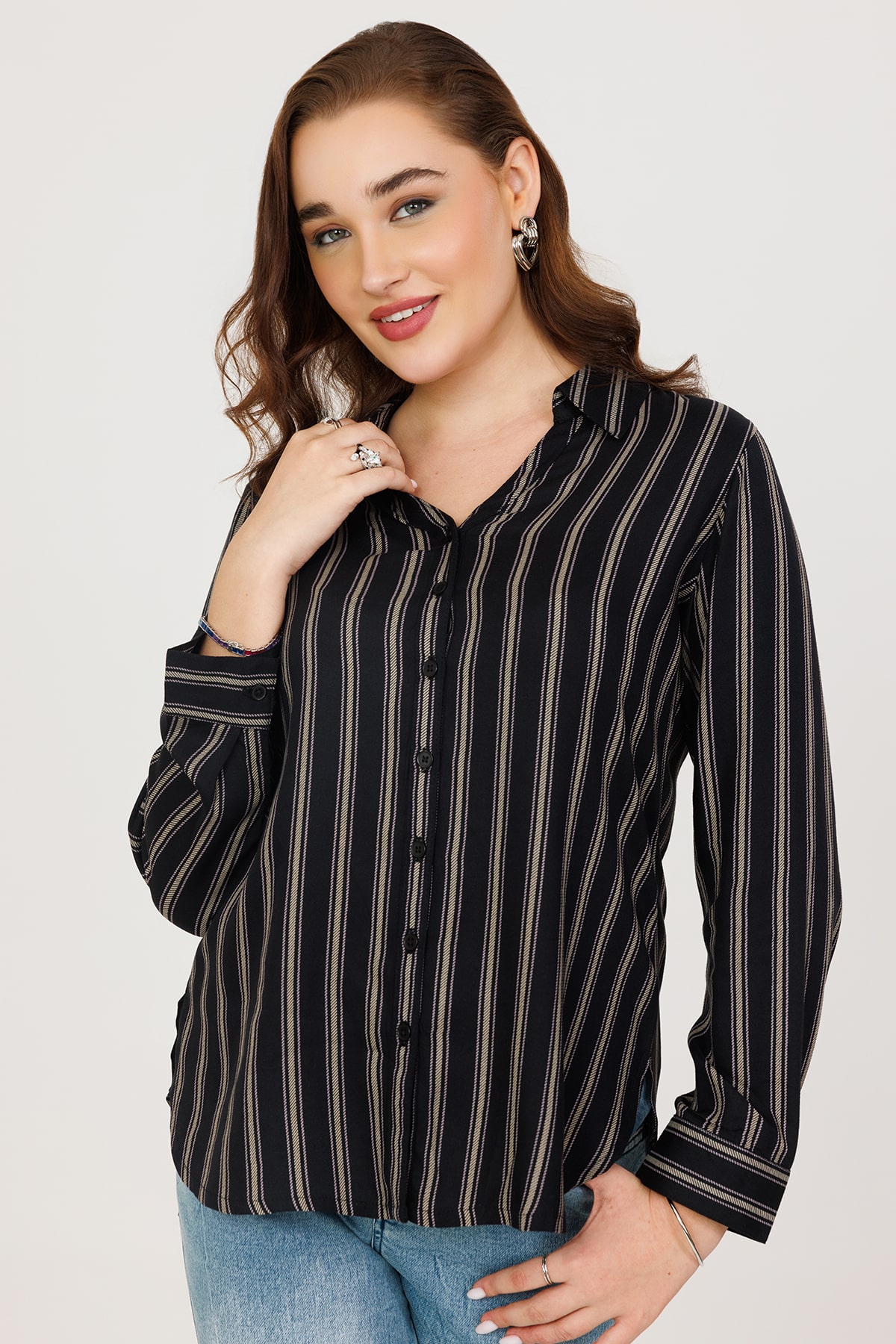 Black Women Shirt Winter