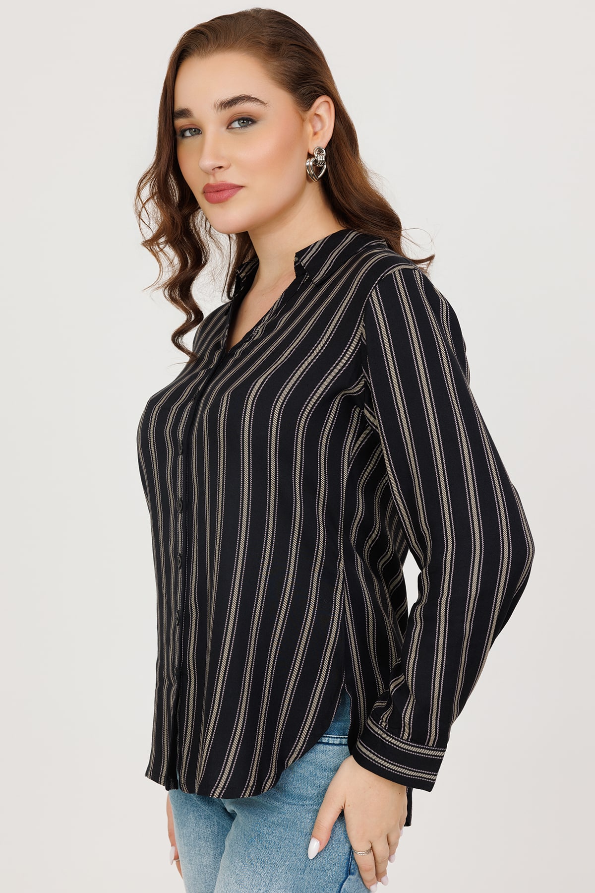 Black Women Shirt Winter