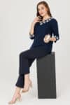 Navy Blue Top For Winter For women