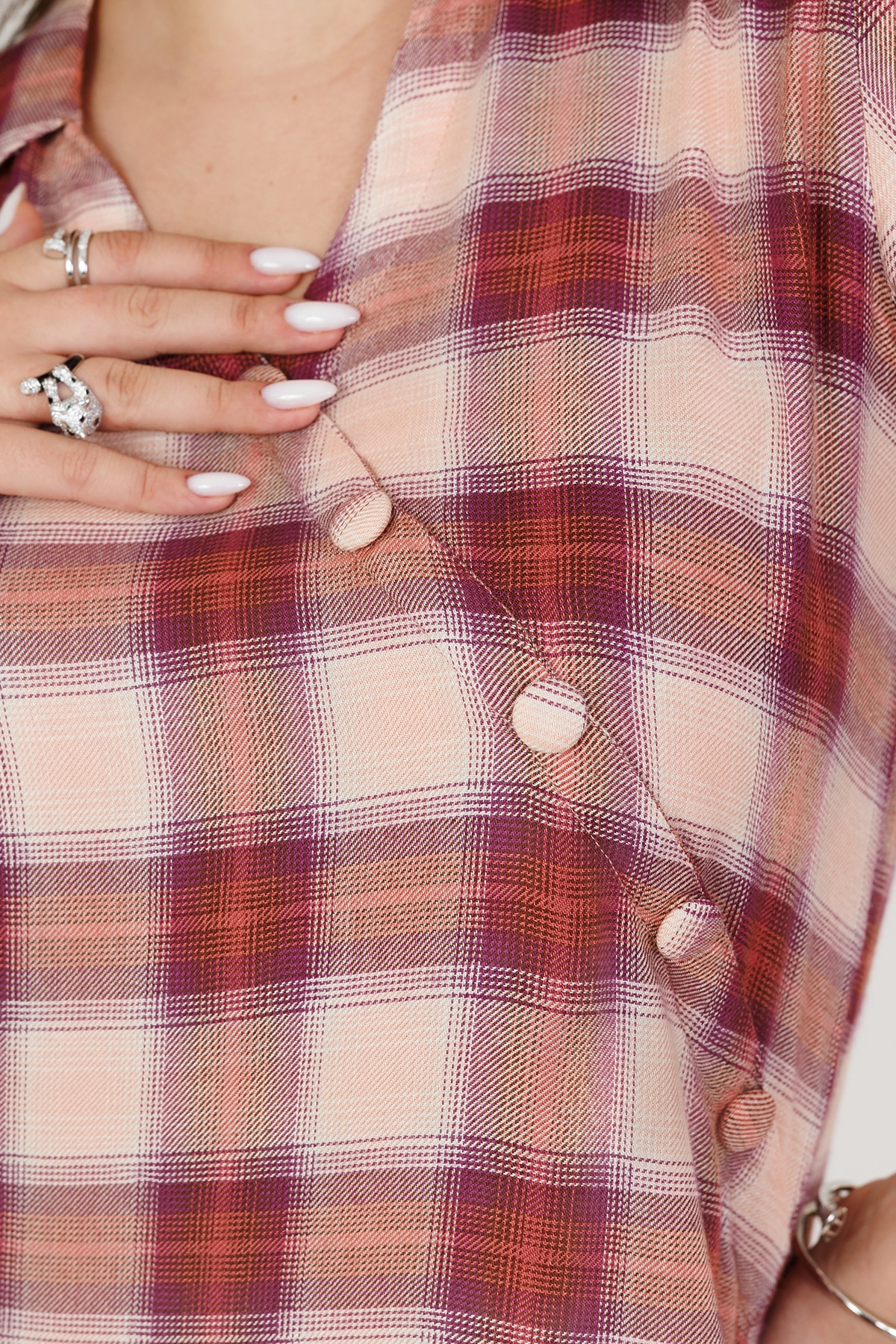 Checks Beige Shirts For Winter Women
